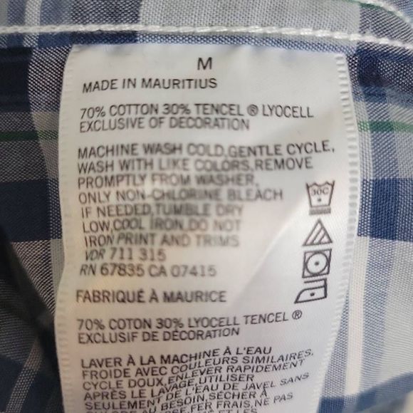 Nautica Plaid Button-down, Size M - Picture 4 of 6
